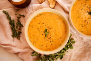 Hearty butternut squash soup