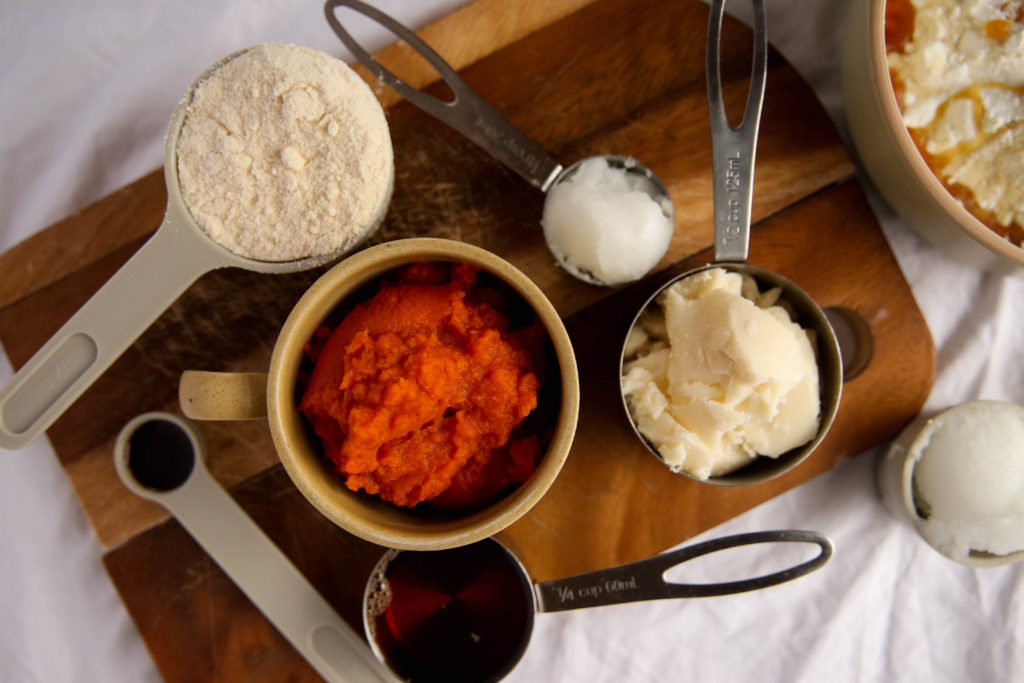 ingredients for AIP pumpkin pie bars