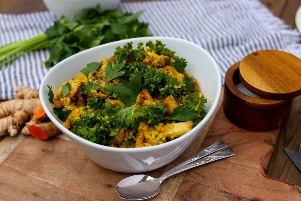 healthy mushroom risotto