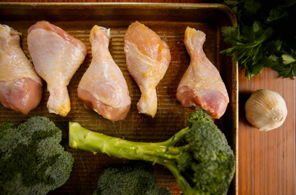 chicken drumstick sheet pan dinner